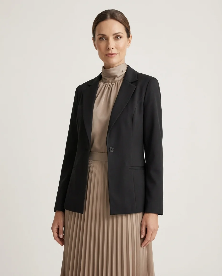 Blazer Clássico Preto Via Caruso
