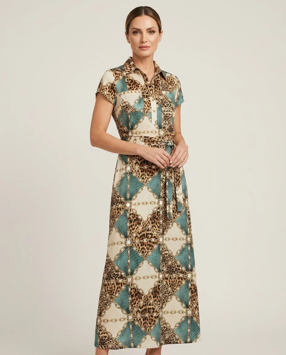 Vestido Chemise Via Tolentino Mix de Estampas