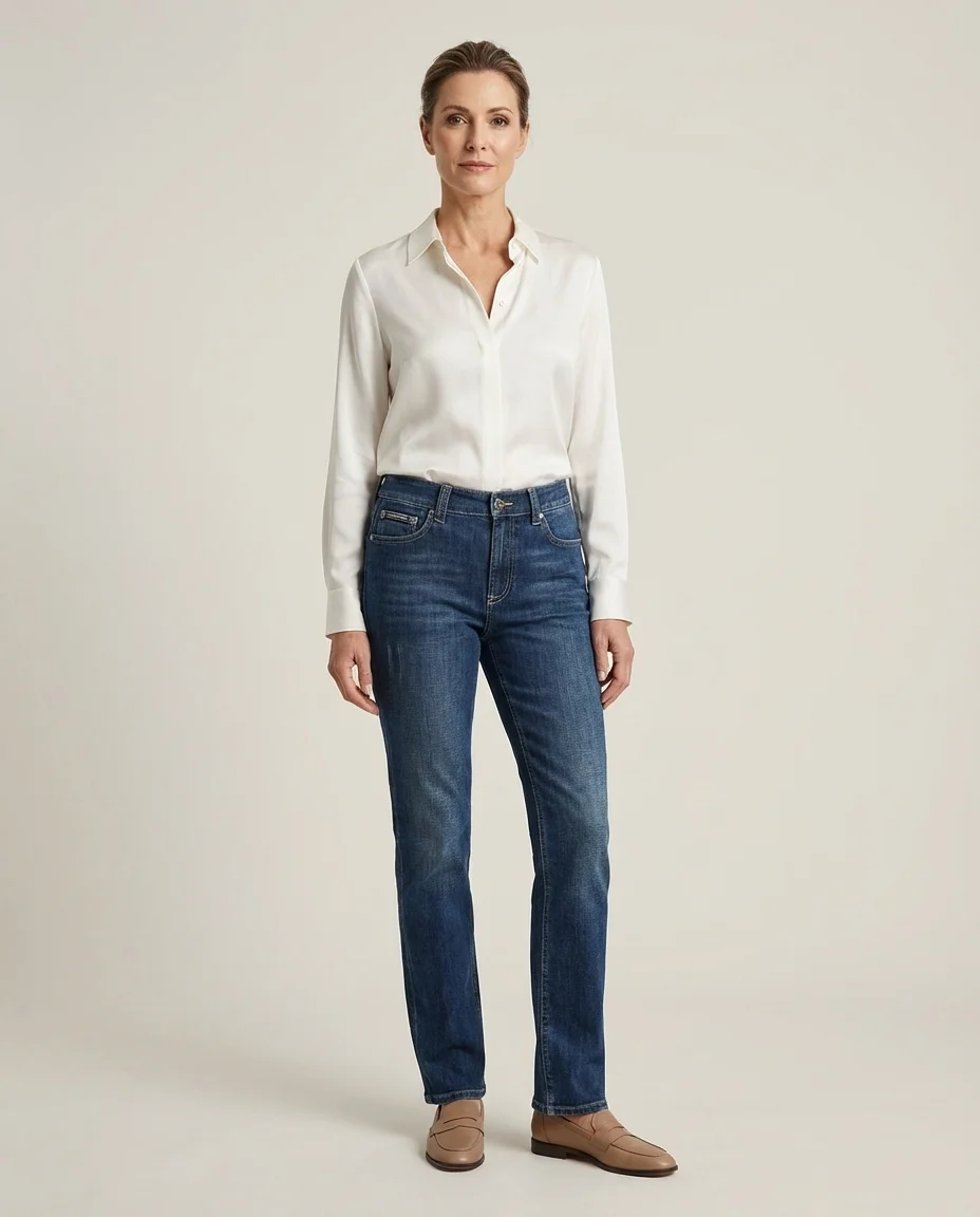 Calça Jeans Feminina D&G Lavagem Média