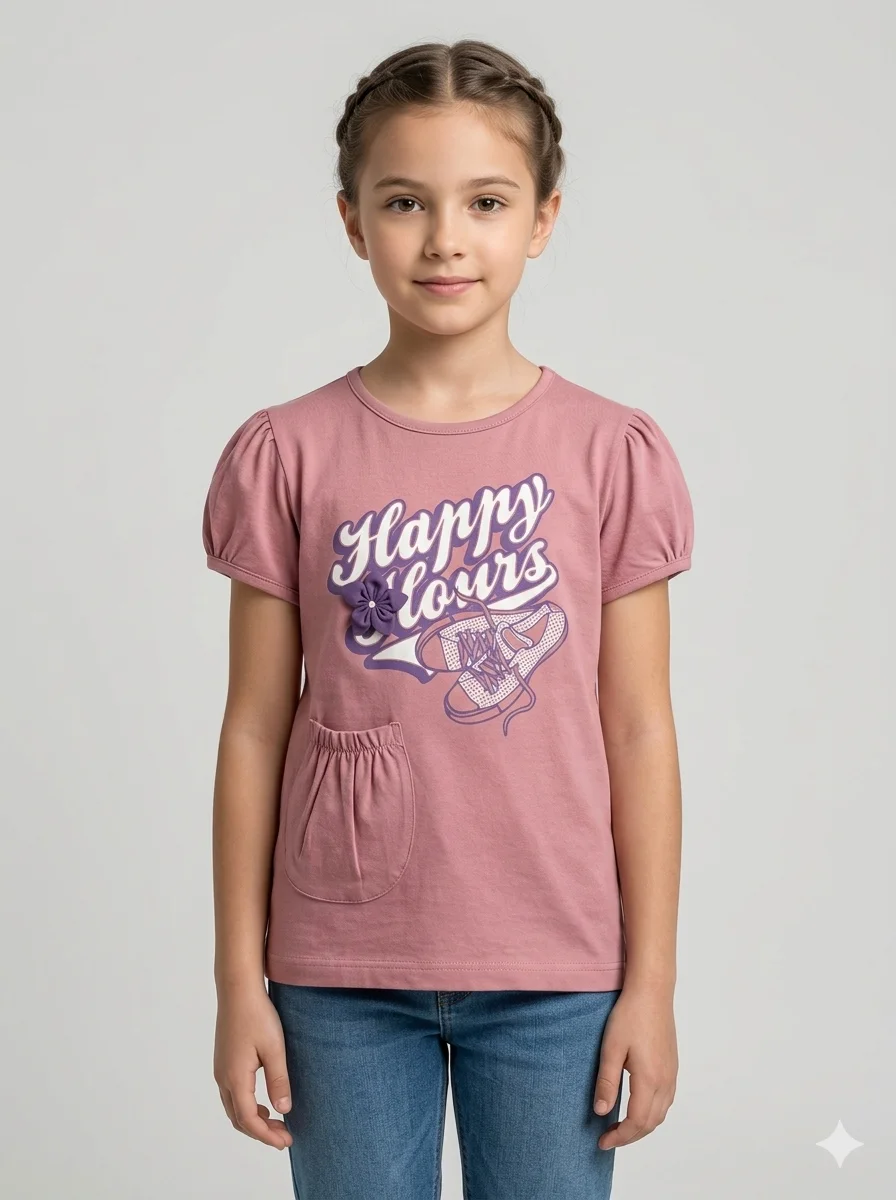 Blusa Juvenil Malha Rose 