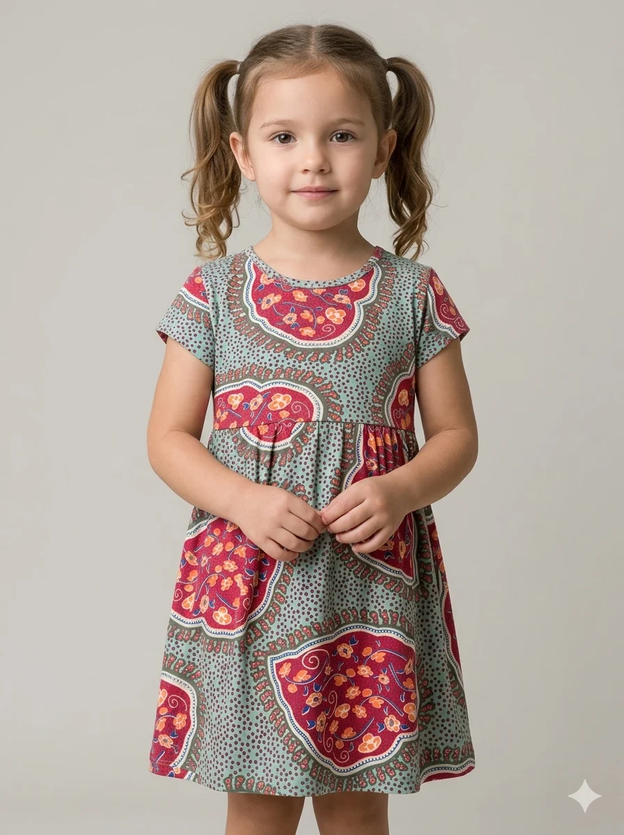 Vestido Infantil Estampado Floral PUC - Conforto e Estilo