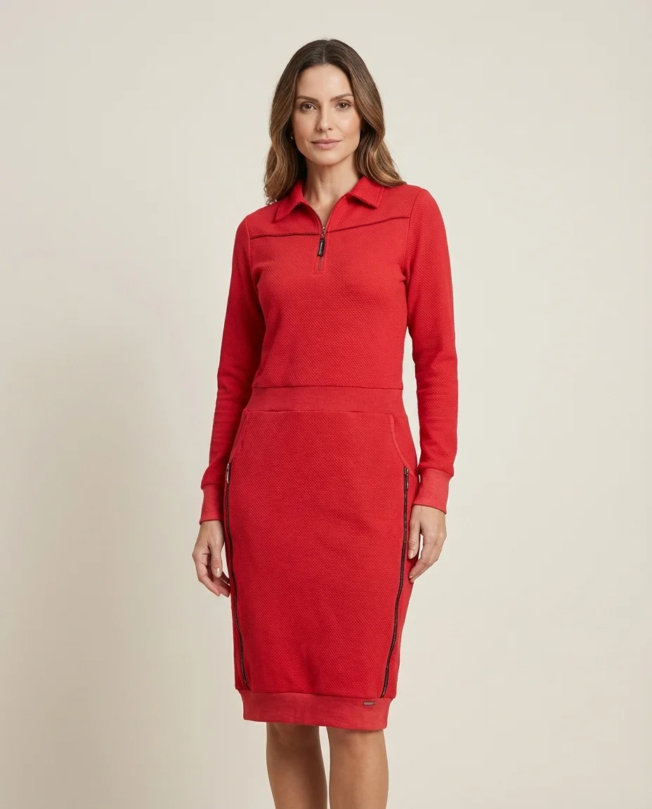 Vestido Geovana Hapuk Vermelho com Zíper