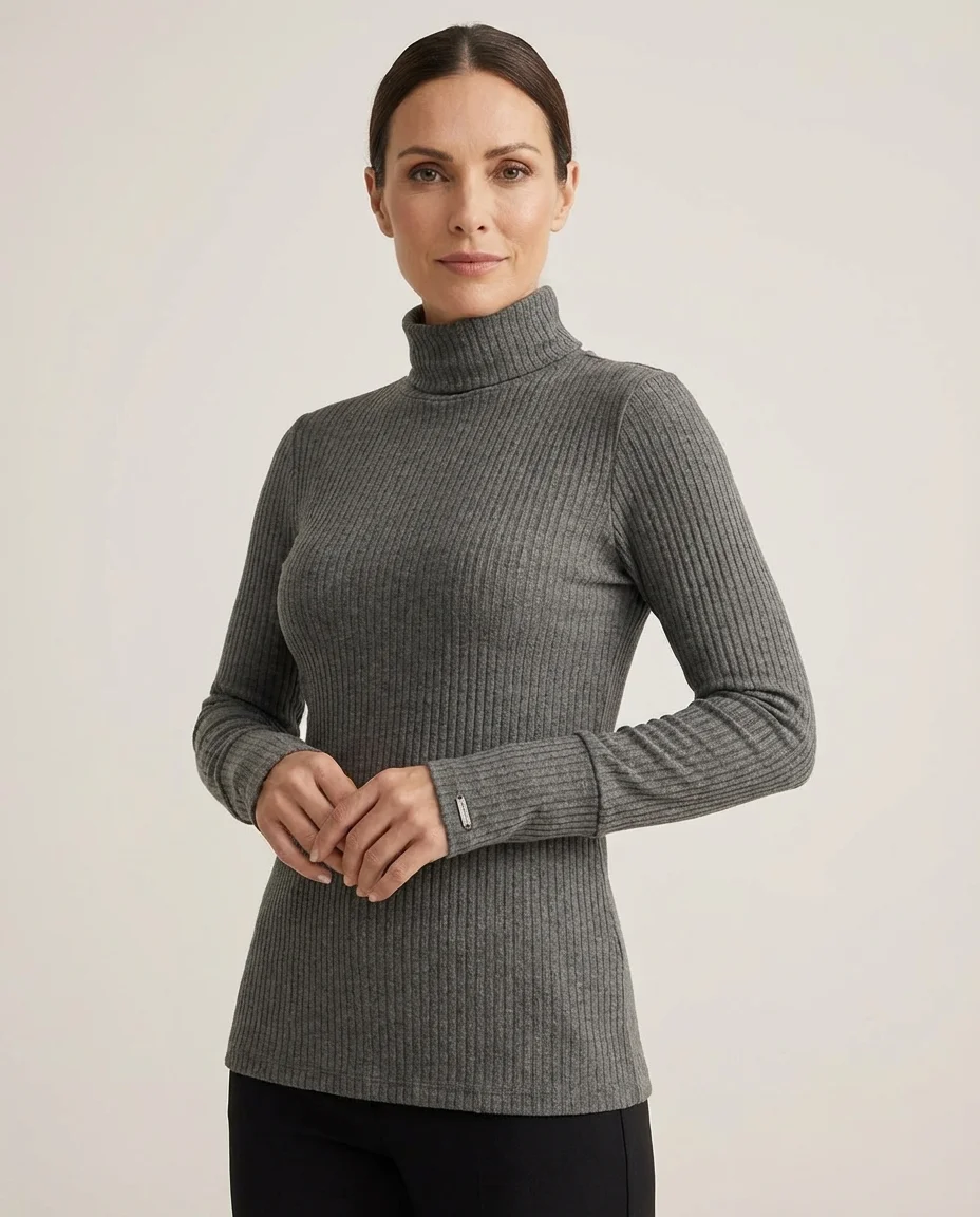 Blusa Gola Alta Canelada Samanta Hapuk