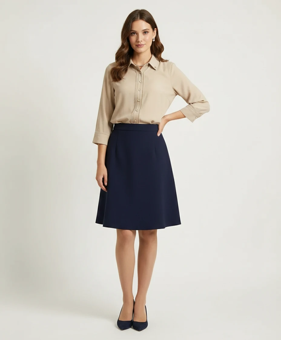 Camisa de Viscose com Detalhes Delicados