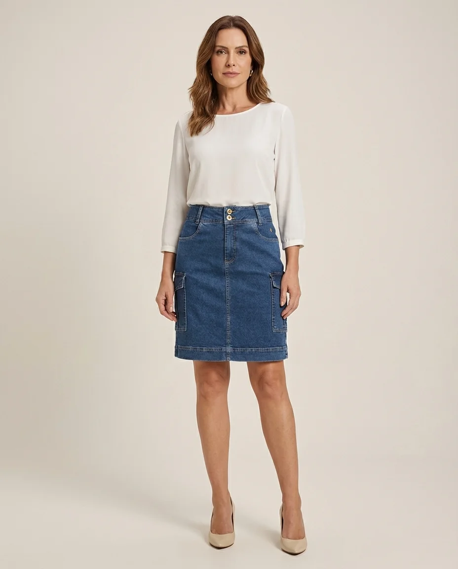 Saia Jeans Cargo Via Tolentino