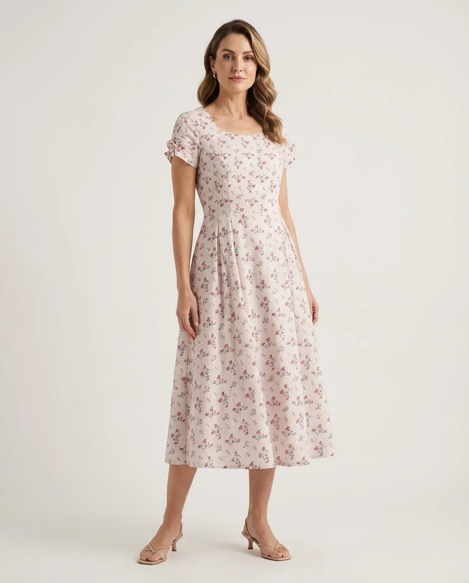 Vestido Midi Floral Princesa Zunnar Ribeiro